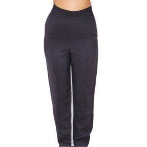 Salvatore Ferragamo Viscose Dress Pants Trousers Navy Size 38 IT $570 NWT